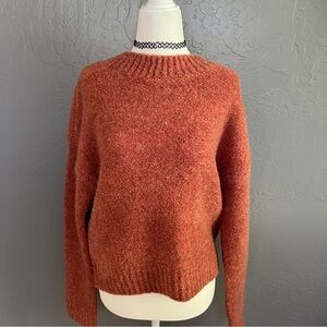 English Factory Warm Orange Crew Neck Sweater